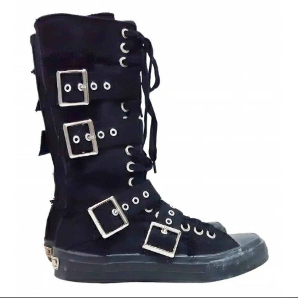 UNDERGROUND ENGLAND 18-Hole Canvas High-Tops / Boots (modified) - Picture 4 of 12